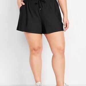NWT old navy black power soft shorts 2x